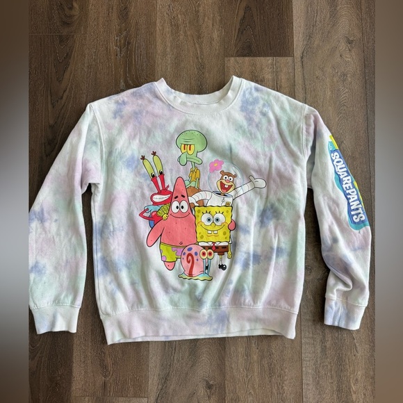 Spongebob SquarePants Sweatshirt.  Women’s size large.  Tie dye. - Picture 1 of 6